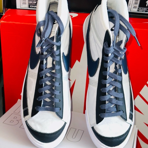Nike By You Blazer Men’s Size 11 US *New with og Box* White Blue Black - Picture 8 of 12